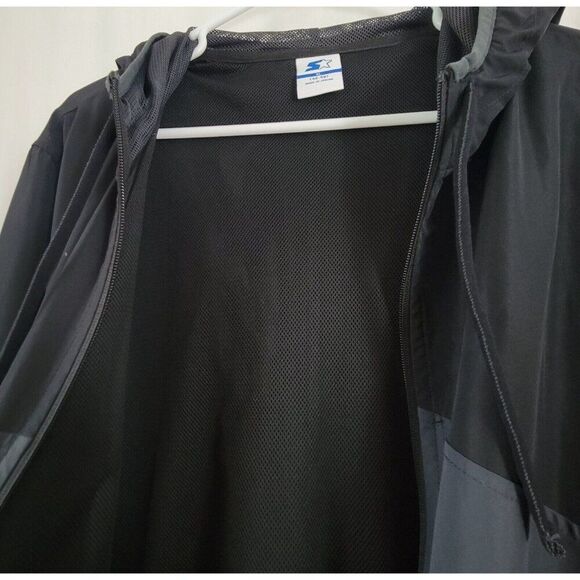 NEW Starter XL 46-48 Woven Jacket Water Repellent Men's Hooded full zip NOS NWT - Picture 8 of 13